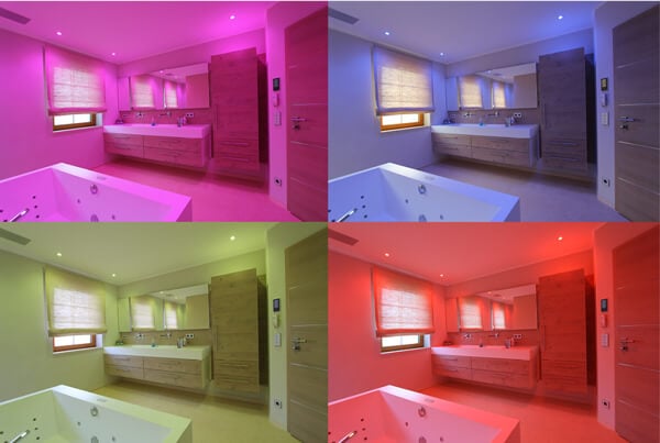 farblicht-badezimmer-smart-home Unterschiedliche Farbstimmungen Badezimmer