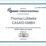 Z-Wave-Zertifikat von Thomas-Lübbeke