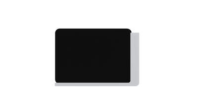 Viveroo one iPad Wandhalterung an der Wand montiert (schwarzes Tablet mit heller Metallblende)